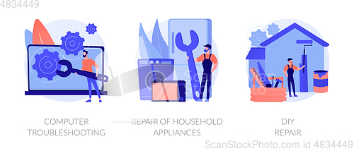 Image of Repair and maintenance services abstract concept vector illustrations.