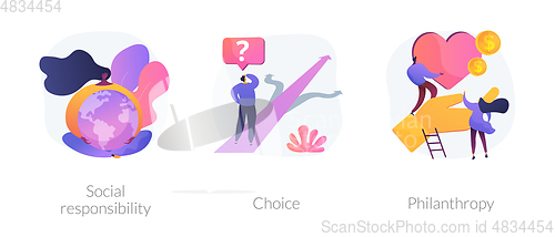 Image of Decision making abstract concept vector illustrations.