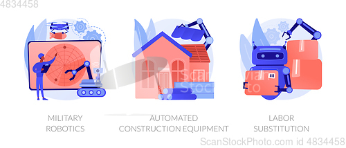 Image of Artificial intelligence in industry abstract concept vector illustrations.
