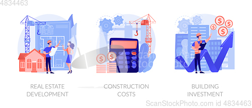Image of Construction project management abstract concept vector illustrations.