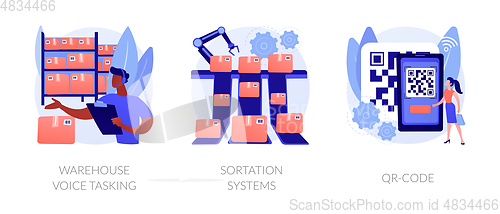 Image of Logistics order processing abstract concept vector illustrations.