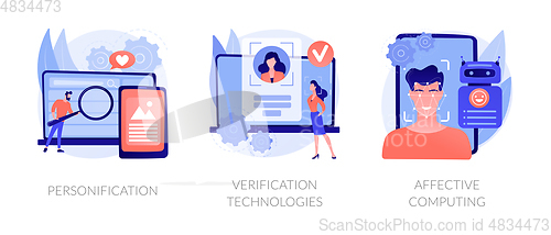 Image of Data access and user experience abstract concept vector illustrations.