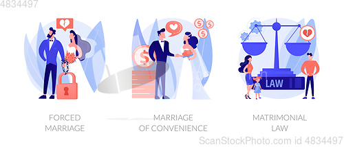 Image of Family law abstract concept vector illustrations.