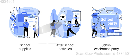 Image of School year abstract concept vector illustrations.