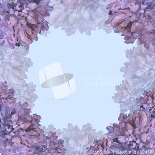 Image of Beautiful pastel flowers decoration - card mock up for wedding invitation or Mother Day greeting concept