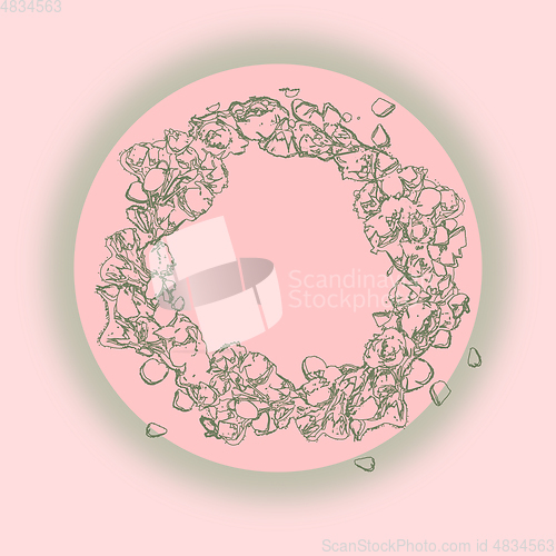 Image of Beautiful pastel flowers decoration - card mock up for wedding invitation or Mother Day greeting concept