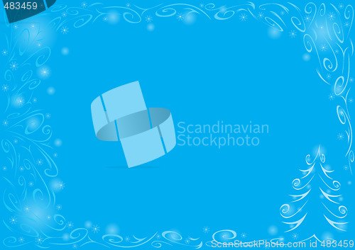 Image of Christmas blue background