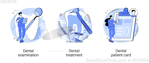 Image of Dental care service abstract concept vector illustrations.