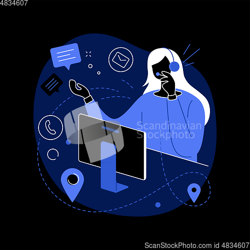 Image of Contact us abstract concept vector illustration.