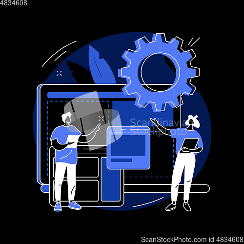 Image of Website development abstract concept vector illustration.