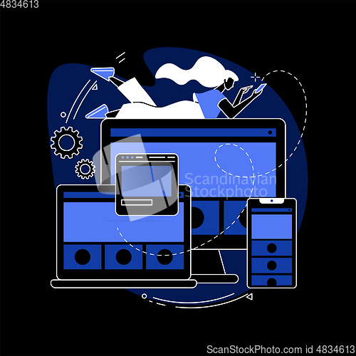 Image of Responsive web design abstract concept vector illustration.