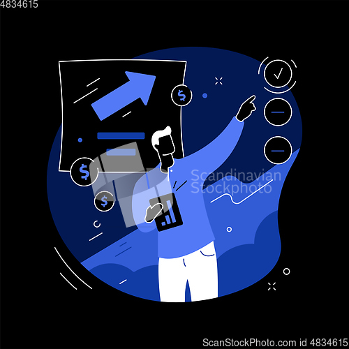 Image of Career growth abstract concept vector illustration.