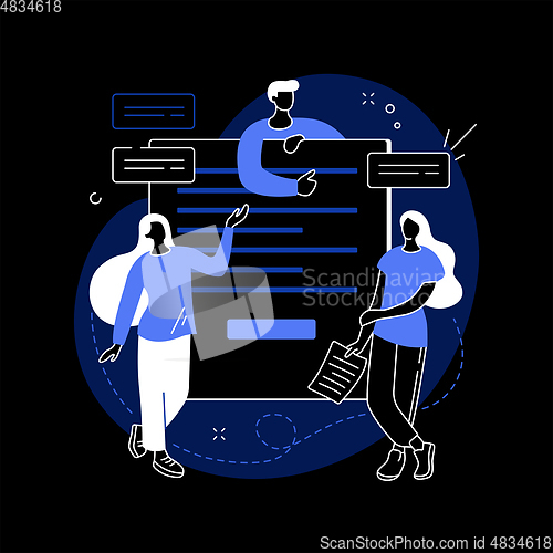 Image of About us abstract concept vector illustration.