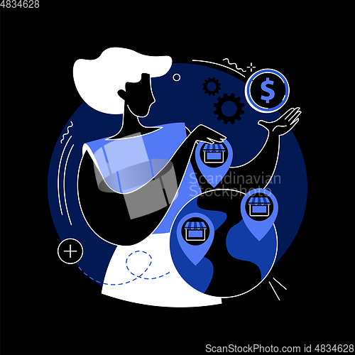 Image of Franchising abstract concept vector illustration.