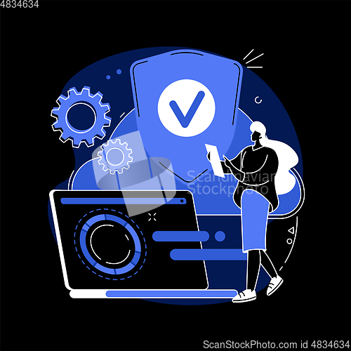 Image of Cloud security abstract concept vector illustration.