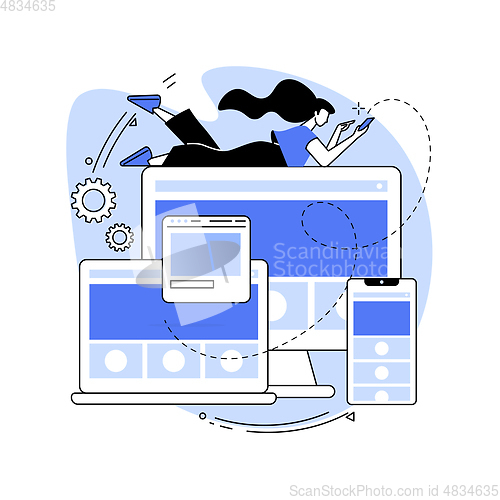 Image of Responsive web design abstract concept vector illustration.