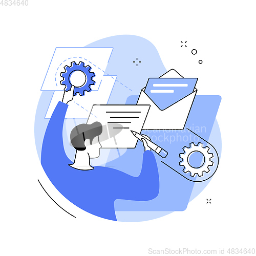 Image of Resume writing service abstract concept vector illustration.