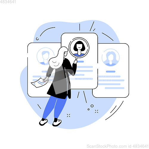 Image of Job seekers abstract concept vector illustration.