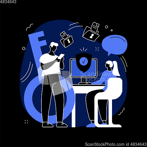 Image of Privacy policy abstract concept vector illustration.