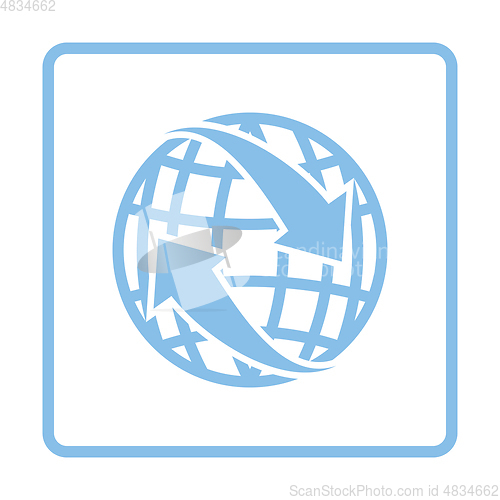 Image of Globe with arrows icon