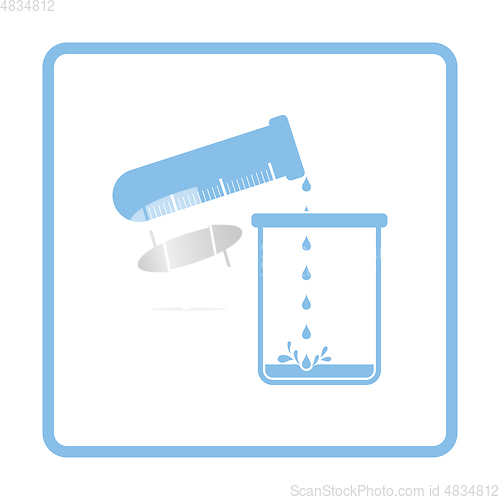 Image of Icon of chemistry beaker pour liquid in flask