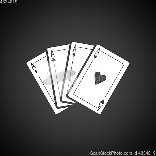 Image of Set of four card icons