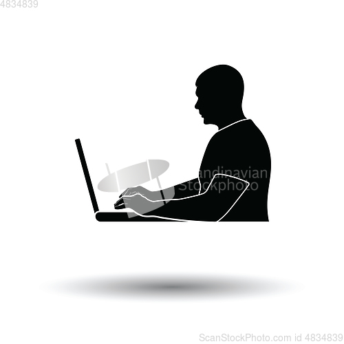 Image of Writer at the work icon