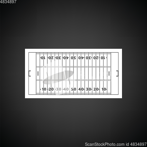 Image of American football field mark icon