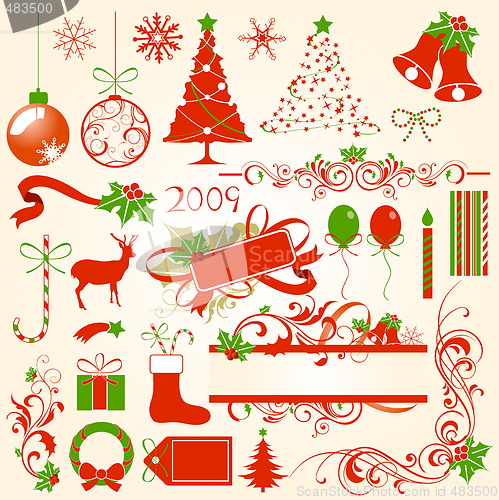 Image of Christmas design elements