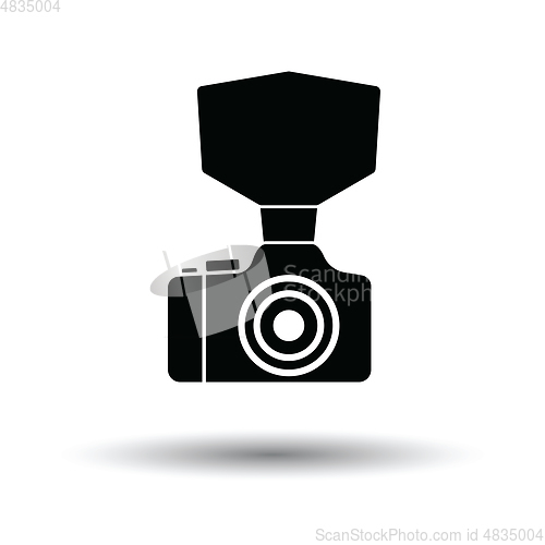 Image of Camera with fashion flash icon