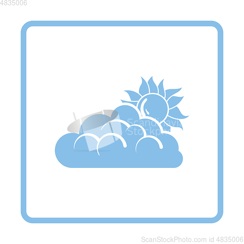 Image of Sun behind clouds icon