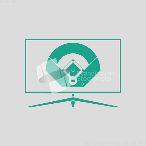 Image of Baseball tv translation icon