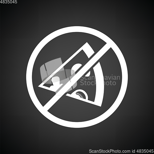 Image of Prohibited pizza icon