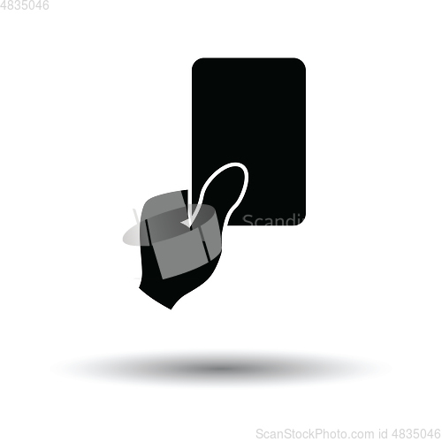 Image of Soccer referee hand with card  icon