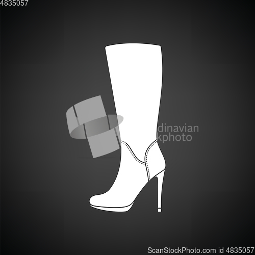 Image of Autumn woman high heel boot icon