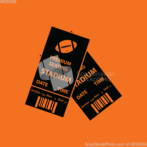 Image of American football tickets icon