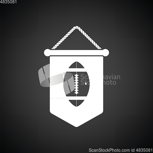 Image of American football pennant icon