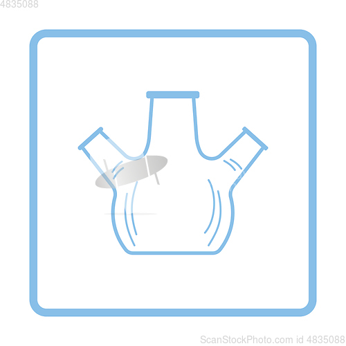 Image of Icon of chemistry round bottom flask with triple throat