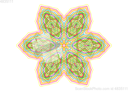 Image of Abstract colorful shape from lines 