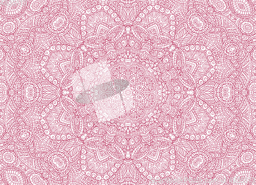 Image of Abstract concentric outline pink pattern