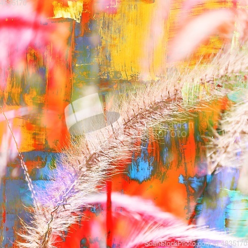 Image of blue buffalo grass abstract