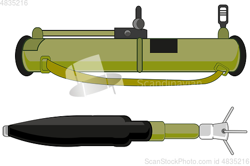 Image of Disposable grenade launcher with charge to him