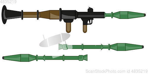 Image of Manual bazooka on white background is insulated