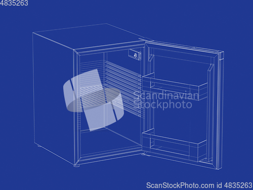 Image of 3d model of minibar
