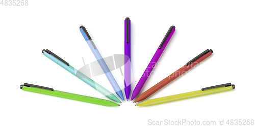 Image of Group of pens with different colors
