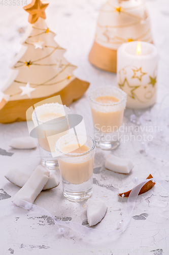 Image of Small coconut liquor or eggnog for Christmas