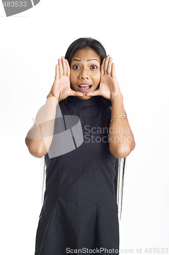 Image of young asian woman framed face