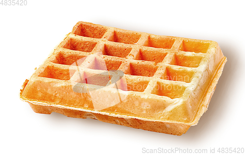 Image of Single crispy fried french waffle isolated on white
