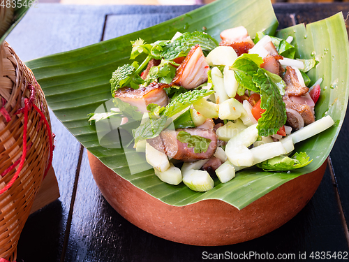 Image of Thai food, Nam Tok Moo