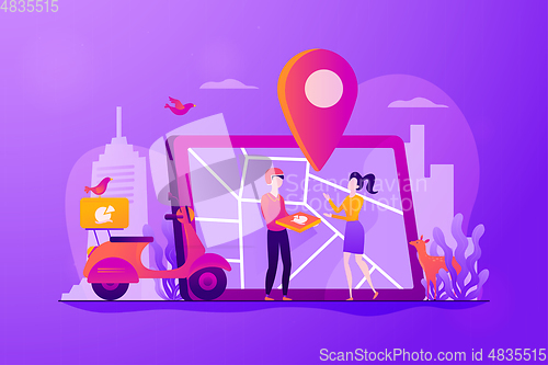 Image of Food delivery service concept vector illustration.